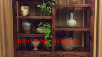  船木博古架艺术摆架船木储物架书架古董架