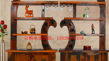  船木货架 船木展架 船木置物架 博古架 多宝架订制