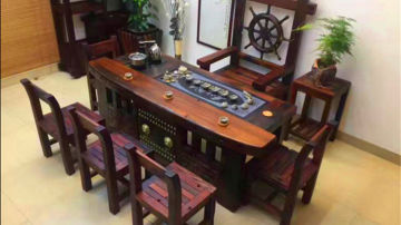 厂家直销老船木茶台新款无油漆茶台船木茶几船木茶桌