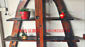  船木货架 船木展架 船木置物架 博古架 多宝架订制