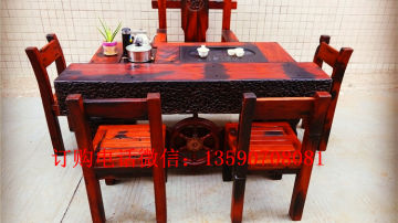 老船木茶桌椅组合简约休闲古典泡茶桌船木茶台茶几厂家直销   