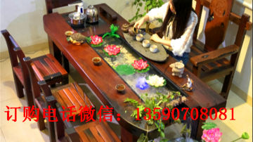 老船木茶台茶桌椅组合实木茶几功夫泡茶桌 