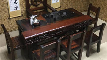 老船木茶桌椅组合实木功夫茶几大户型简约茶台中式客厅创意家具