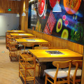 厦门欣百恒餐饮家具防火板台面火锅餐桌实木餐椅全店整装定制