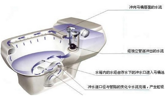 坐式马桶结构图和原理