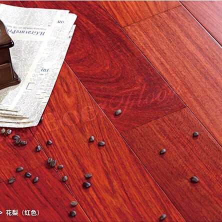 柏尔地板产品推荐-纯实木地热地板-花梨（红色）