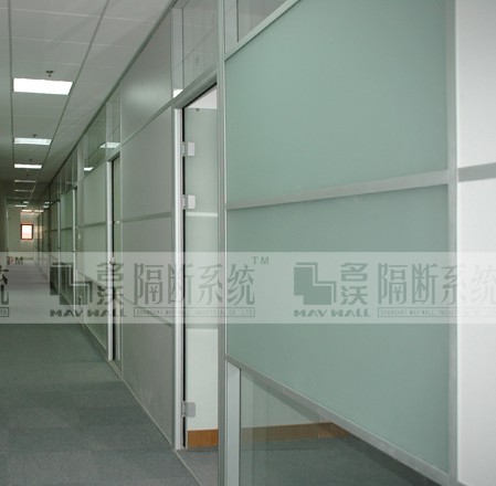 双层玻璃玉砂分段隔断