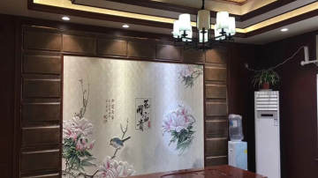 18年新款300锁扣实心竹木纤维集成快装仿实木墙板防水防火材料