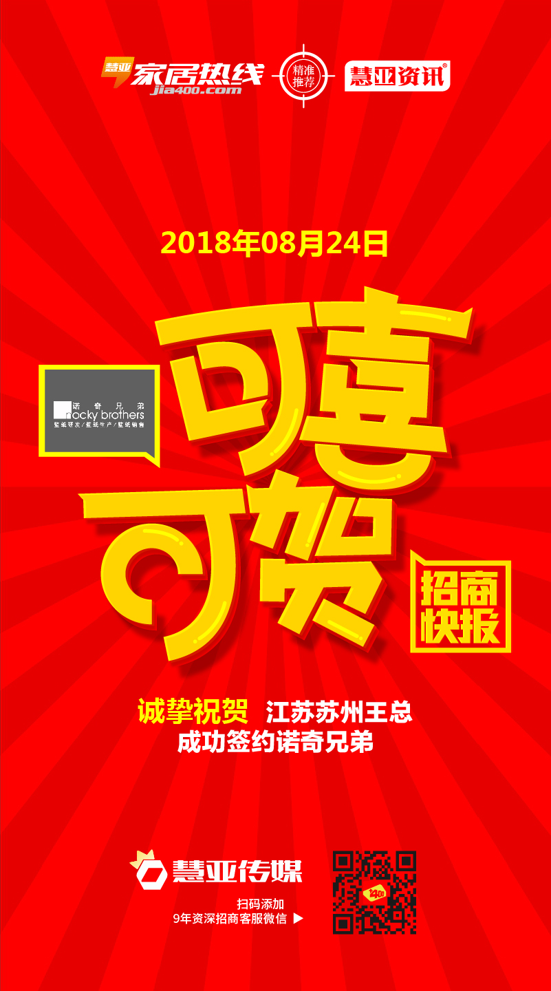 热烈祝贺江苏苏州王*成功签约诺奇兄弟