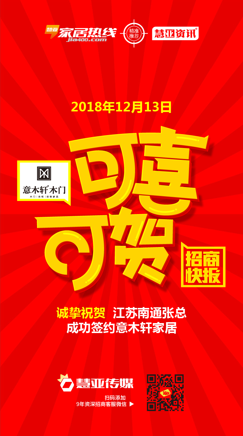 热烈祝贺江苏省南通市张*成功签约意木轩家居