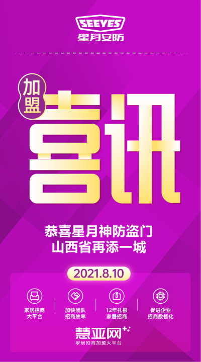 恭喜星月神防盗门山西省再添一城