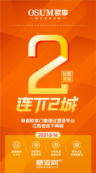 恭喜欧享门窗江西省连下两城