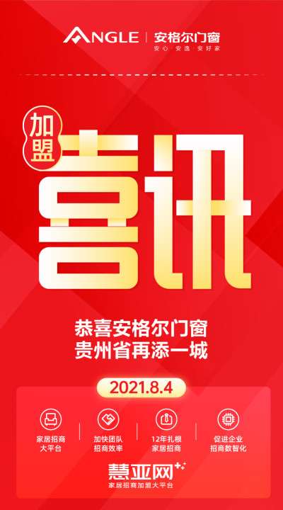 恭喜安格尔门窗贵州省再添一城