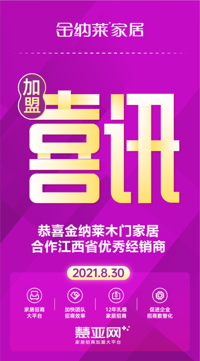 恭喜金纳莱木门家居合作江西省赣州市优秀经销商