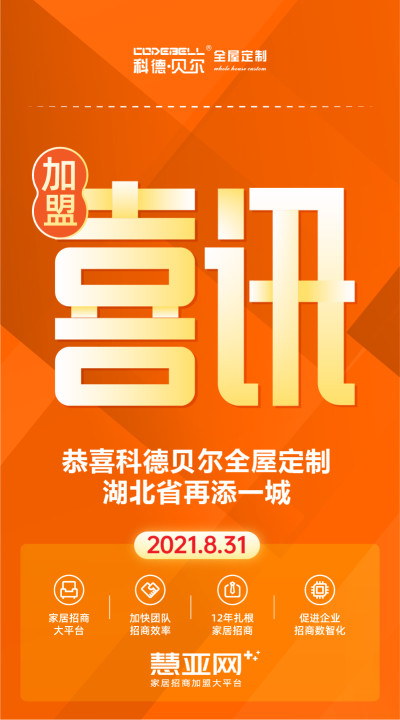 恭喜科德贝尔全屋定制湖北省再添一城