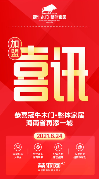 恭喜冠牛木门·整体家居，海南省再添一城