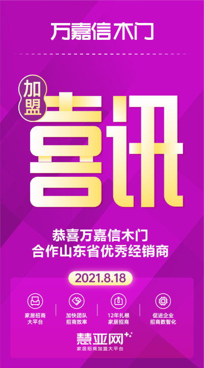 恭喜万嘉信木门合作山东省优秀经销商