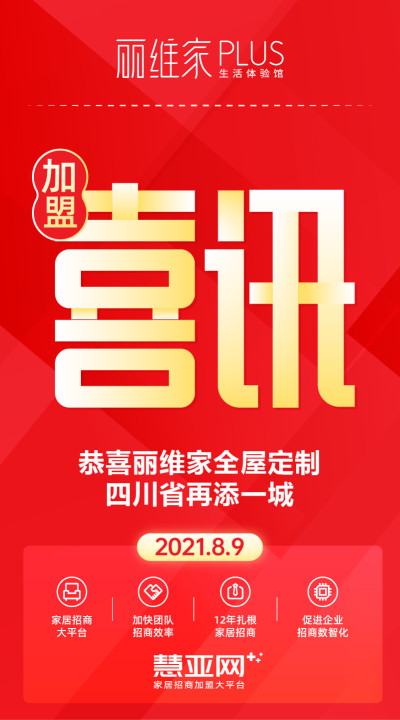 恭喜丽维家全屋定制四川省再添一城
