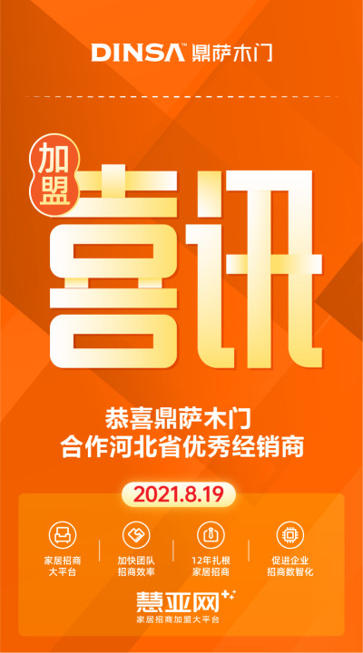 恭喜鼎萨木门合作河北省优秀经销商