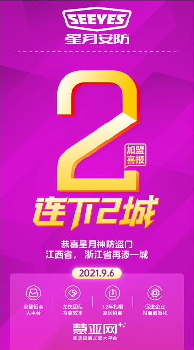 恭喜星月神防盗门江西省， 浙江省再添一城