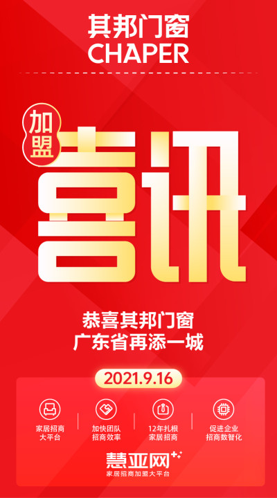 恭喜其邦门窗广东省再添一城