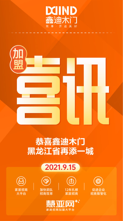 恭喜鑫迪木门黑龙江省再添一城