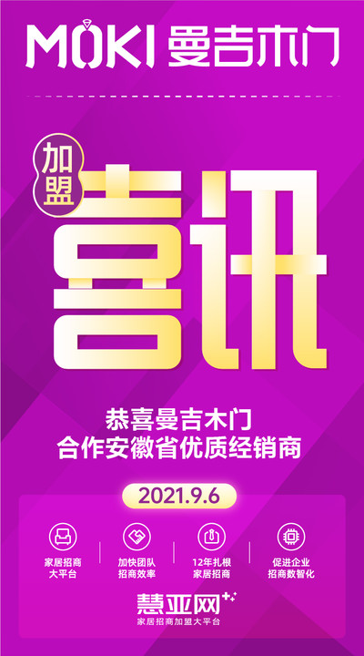 恭喜曼吉木门合作安徽省优质经销商
