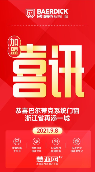 恭喜巴尔蒂克系统门窗浙江省再添一城