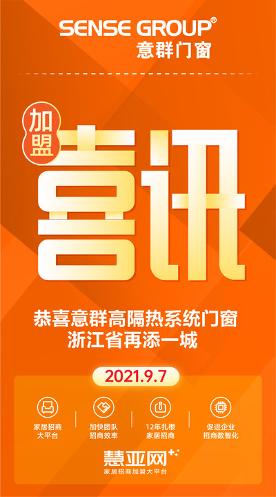恭喜意群高隔热系统门窗浙江省再添一城