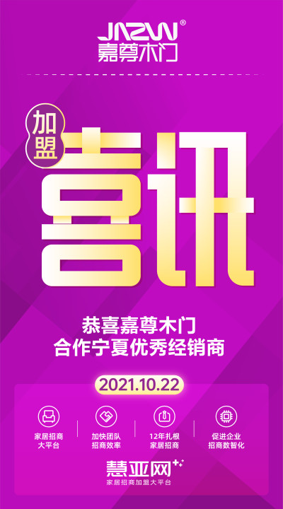 恭喜嘉尊木门合作宁夏优秀经销商
