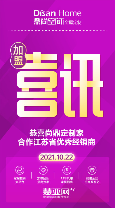 恭喜尚鼎定制家合作江苏省优秀经销商