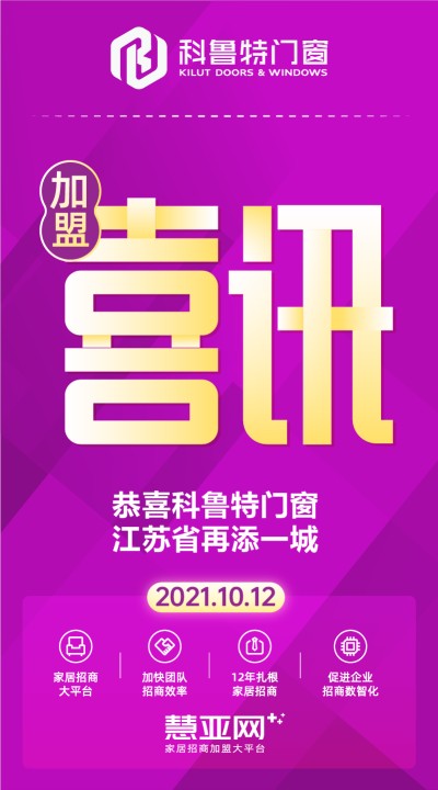 恭喜科鲁特门窗江苏省再添一城