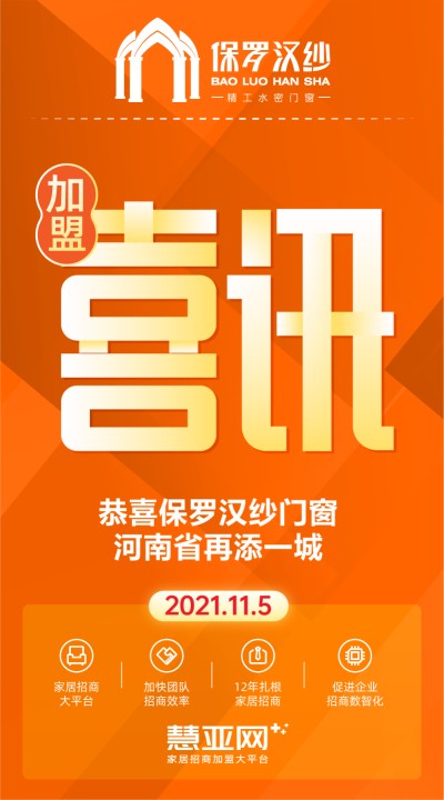 恭喜保罗汉纱门窗河南省再添一城