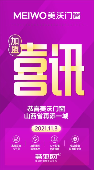 恭喜美沃门窗山西省再添一城