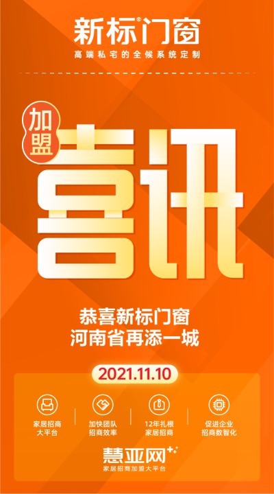 恭喜新标门窗河南省再添一城