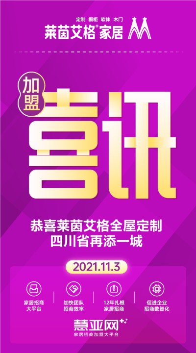 恭喜莱茵艾格全屋定制四川省再添一城
