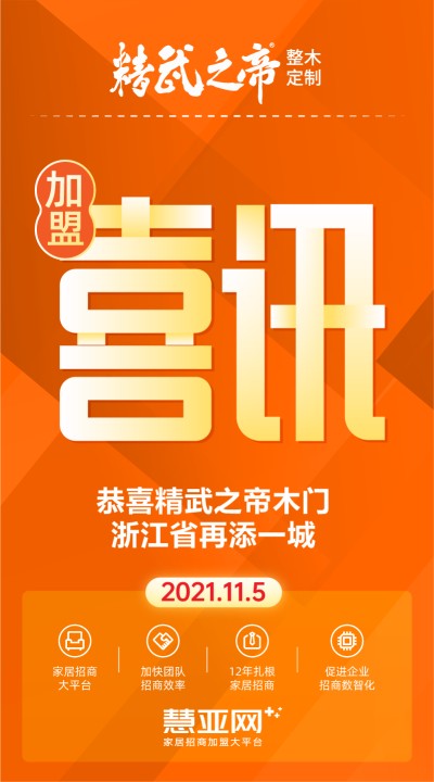 恭喜精武之帝木门浙江省再添一城