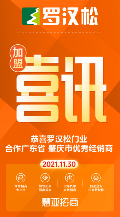 恭喜罗汉松门业合作广东省 肇庆市优秀经销商