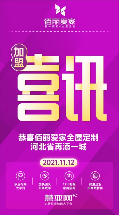恭喜佰丽爱家全屋定制河北省再添一城