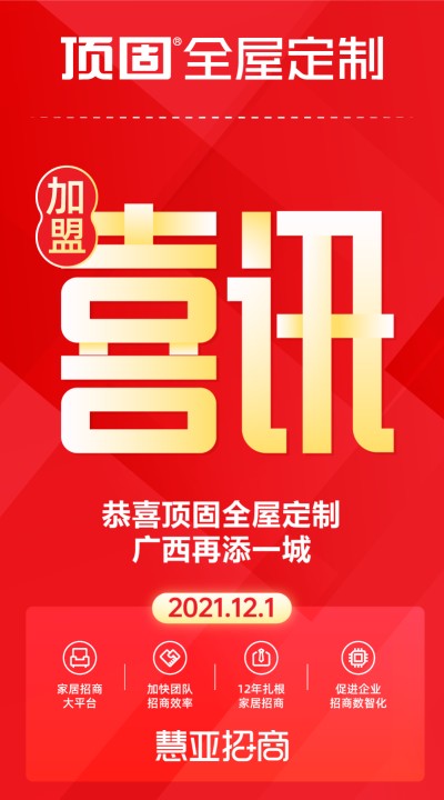 恭喜顶固全屋定制广西再添一城