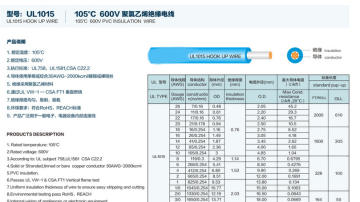 厂家直销 UL1015系列 环保PVC电子线 端子线 可定制