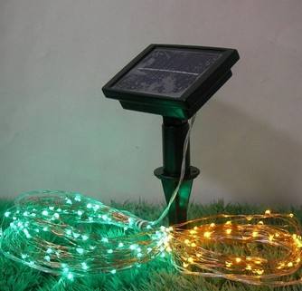 太阳能LED铜线灯串 