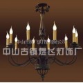 欧式仿古3头铁艺吊灯