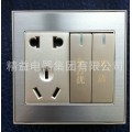 香槟色二开双五孔插座
