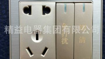 香槟色二开双五孔插座
