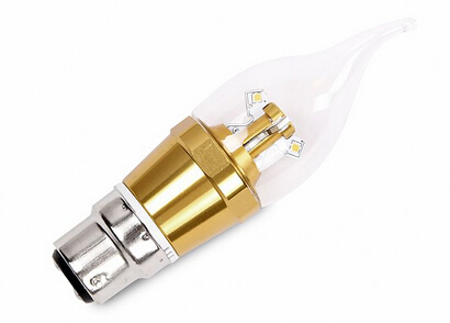 凯立明照明产品推荐-LED 蜡烛灯泡-4W B22 LED金色透明拉尾灯泡8颗三星SMD2323-KLM-X-J322122