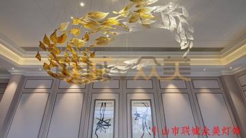 水晶灯工程方案酒店别墅非标工程灯83101