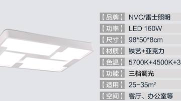 客厅灯具长方形简约现代大气家用节能创意