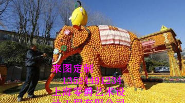 上海零爵定制彩绘水果雕塑玻璃钢雕塑