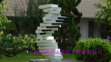 上海展览万达大型城市不锈钢烤漆玻璃钢雕塑